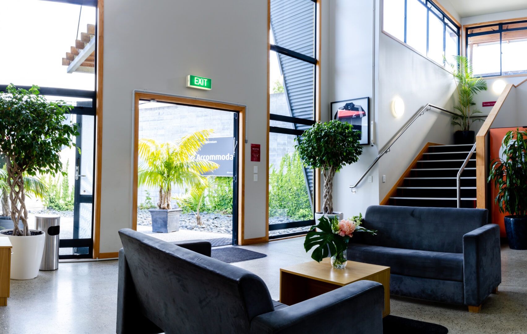 Accommodation foyer and entrance.