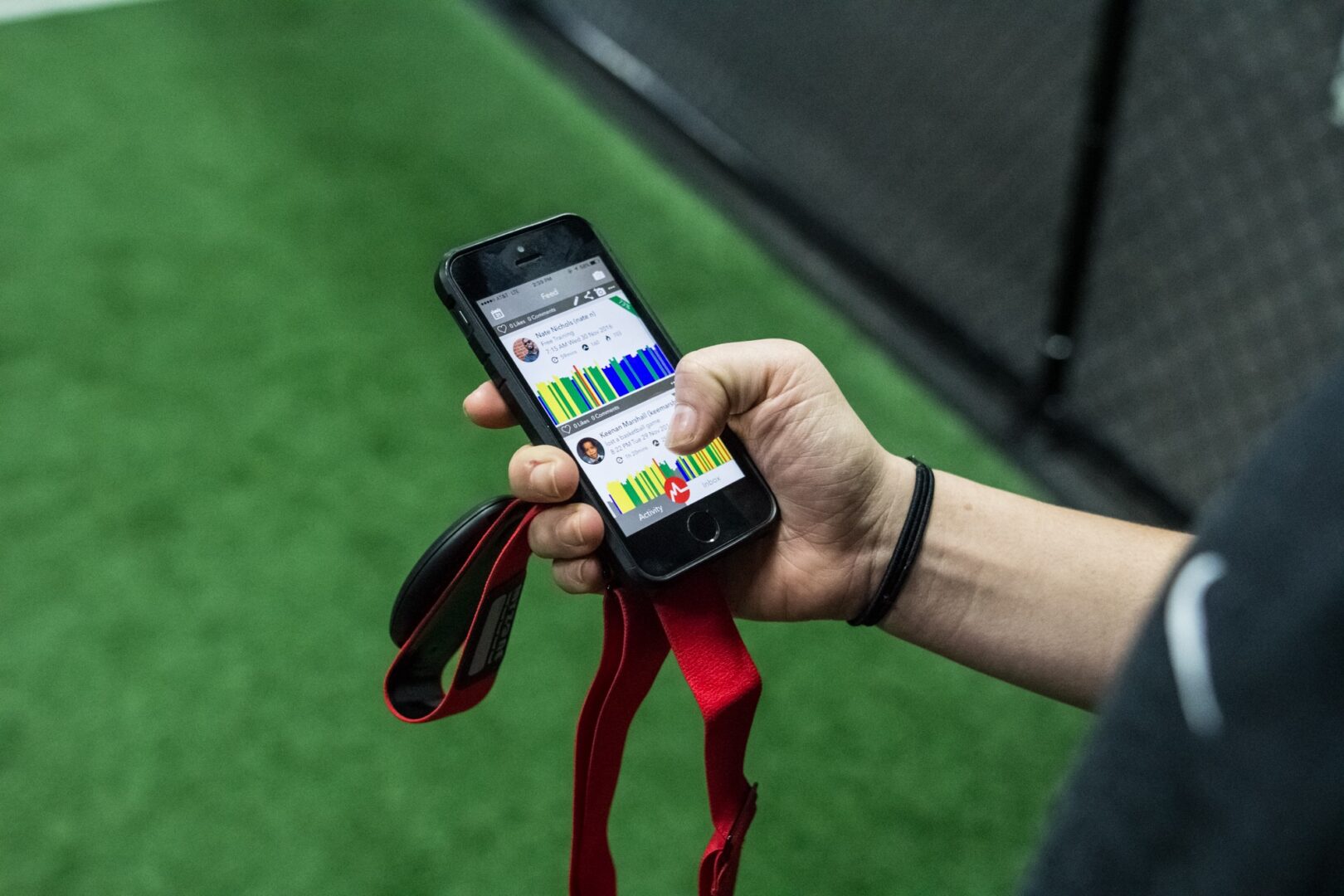 A person with the Myzone app open on their phone