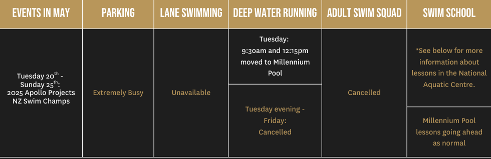 May Events at AUT Millennium