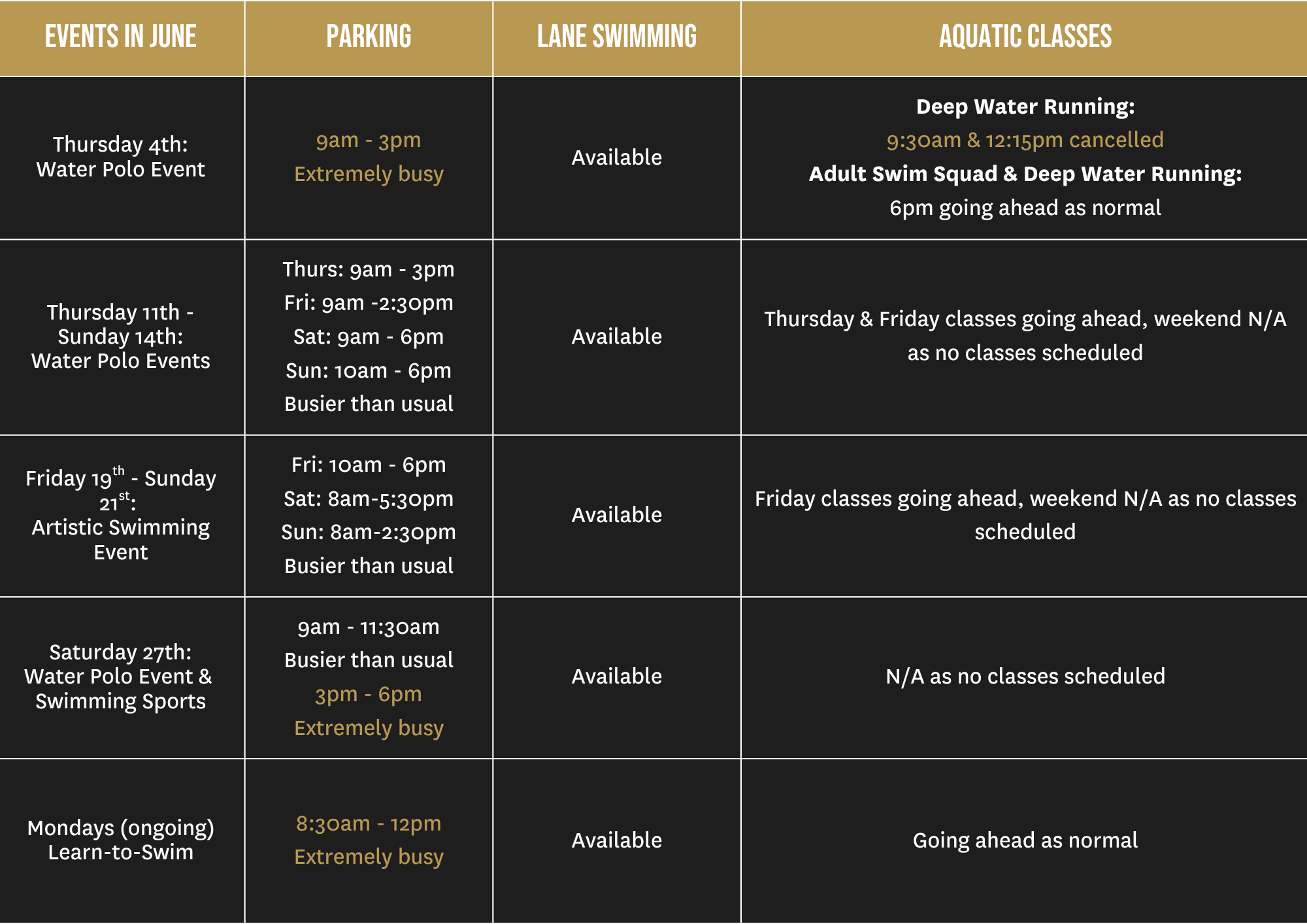 June events at AUT Millennium